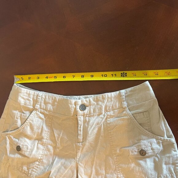 Speechless Womens Wide Leg capri Sand Linen/Rayon Pants Size 7 cropped - Picture 11 of 11